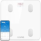 RENPHO Personenwaage Digital Testsieger 2023, Bluetooth körperfettwaage mit Hochpräzisions-Sensoren, Smart Waage mit Körperfett und Muskelmasse 180 kg/400 lbs