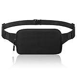 MoKo Laufen Hüfttasche, Bauchtasche Gürteltasche Lauftasche für Damen Herren, Nylon Sporttasche mit Verstellbare Träger & Reißverschluss für Sport Laufen Reise Fahren Wandern - Schwarz
