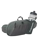 WATERFLY Bauchtasche Herren Damen mit Flaschenhalter: Sportliche Klein Gürteltasche Joggen Hüfttasche Stylische Gassi Bumbag Hundetraining Bum Belt MTB Hipbag Reisen Bauchbeutel Sport Hip Bag