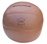 Lisaro Original Medizinball aus Echtleder – Superqualität, Vintage Retro Look, Gymnastik/Fitness Ball, Vollball Gewichtsball, Slamball, Gewichtsbälle in, 1kg, 1,5kg, 2kg, 3kg, 4kg, 5kg