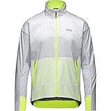 GORE WEAR Herren Laufjacke Drive, GORE-TEX INFINIUM, M, Weiß/Neon-Gelb
