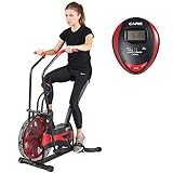 CARE FITNESS – Air Bike CA-700 – Air Bike – Heimtrainer mit Luftwiderstand – 6 Trainingsprogramme – Crosstrainer 2 in 1 – 6 Funktionen zur Beobachtung der Beanspruchung – LCD-Display schwarz
