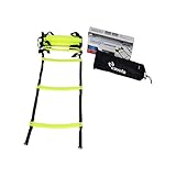 Cawila Koordinationsleiter mit fixierten Sprossen inkl. Tasche, Trainingsleiter für Agility Training