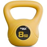 TREX SPORT Kettlebell 8kg TX-008CKB | 6kg, 10kg, 12kg, 16kg, 20kg Kugelhantel & Kugelgewichte für Ganzkörper-Workout | rutschfester Griff, bodenschonend