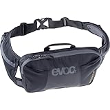 EVOC HIP POUCH, Hüfttasche (AIR PAD SYSTEM, zwei Hüftgurttaschen, zwei Fächer für Proviant, Volumen: 1l, Gewicht: 220 g, Maße: 26 x 16 x 3 cm), Schwarz