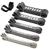 HAPBEAR Resistance Bands Set,Widerstandsbänder 5 Verschiedene Ebenenmit Türanker für Kraftraining und Pilates, Pull up Resistance Fitnessbänder wiederstandsband Gym klimmzugband