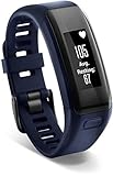 Garmin vívosmart HR Fitness-Tracker - integrierte Herzfrequenzmessung am Handgelenk, Smart Notifications, Blau, M - L (13,7-18,8 cm)
