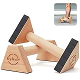 Liegestützgriffe 2 Push Up Bars Holz Parallettes gelenkschonende Liegestützgriffe Calisthenics Equipment Fitnessgeräte für zuhause Handstand & Liegestütze S