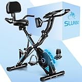 SLUNSE Heimtrainer Fahrrad, 2025 Neu Hometrainer Fahrrad mit stabilem Doppeldreieckrahmen, Klappbar Ergometer Heimtrainer mit 10dB extra Leise, Indoor Bike für Kardio-Training zu Hause, Bis 160KG