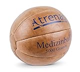 Original TRENAS Medizinball aus Leder - 5 KG