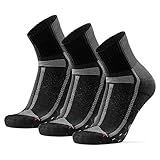 DANISH ENDURANCE Laufsocken für Lange Distanzen 3 Paare (Schwarz/Grau, EU 43-47)